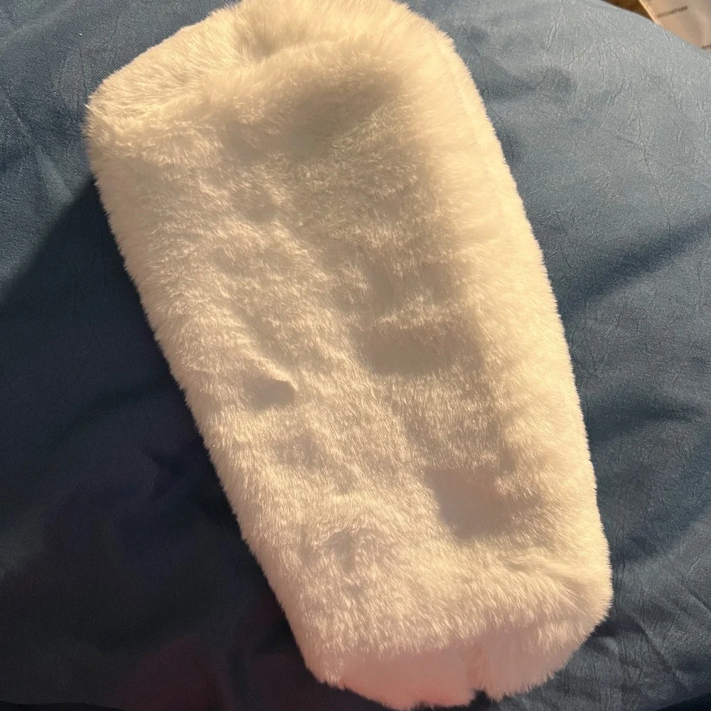 NIB by Terry White Faux Fur Makeup Pouch x 2